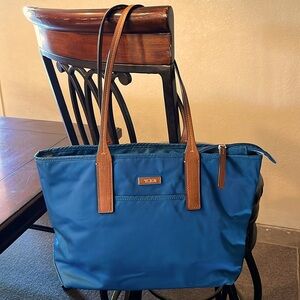 TUMI Canvas Shoulder Bag